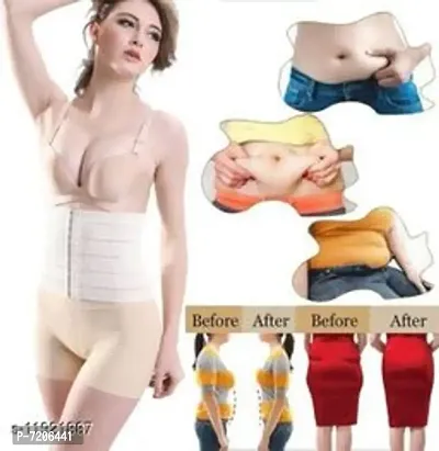 Women Nylon and Spandex Solid Tummy Shapwear-thumb0