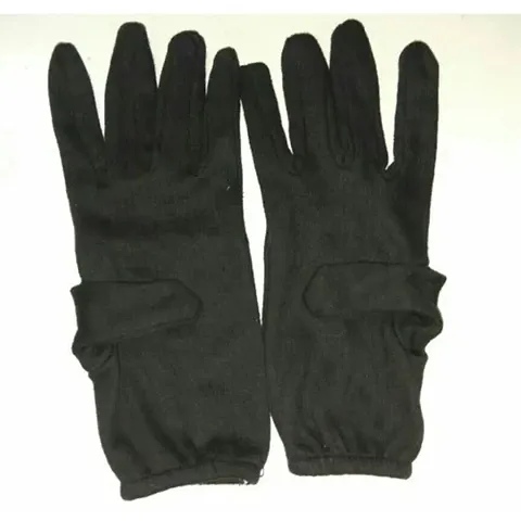 Tahiro Black Cotton Gloves - Pack Of 1