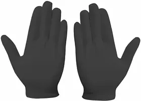 Tahiro Black Cotton Gloves - Pack Of 1-thumb1
