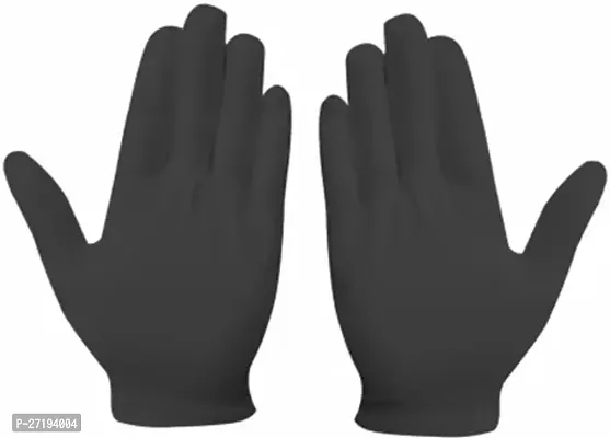 Tahiro Black Cotton Gloves - Pack Of 1-thumb2