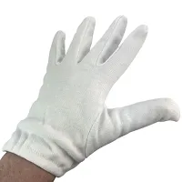 Tahiro White Cotton Gloves - Pack Of 1-thumb1