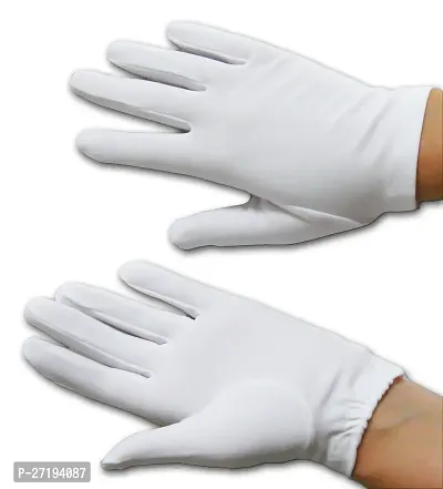 Tahiro White Cotton Gloves - Pack Of 1-thumb0