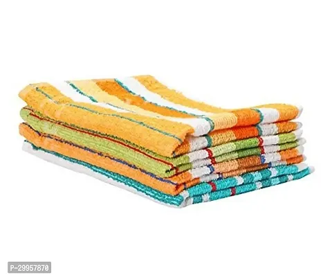 Multicolour Striped Wash Basin Towel - Pack Of 4-thumb0