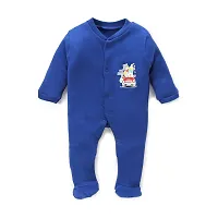 Mahadev Selection 100% Cotton Rompers/Sleepsuits/Jumpsuit/Night Suits for Baby Boys  Girls, Infants, New Borns (0_3 months, royal blue)-thumb2