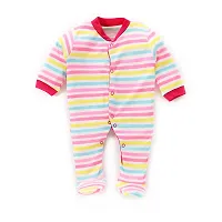 Mahadev Selection 100% Cotton Rompers/Sleepsuits/Jumpsuit/Night Suits for Baby Boys  Girls, Infants, New Borns (0_3 months, dark pink)-thumb3