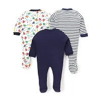 Mahadev Selection 100% Cotton Rompers/Sleepsuits/Jumpsuit/Night Suits for Baby Boys  Girls, Infants, New Borns (0_3 months, navy blue)-thumb1