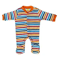 mahadev selection Adorable Rompers for Babies - Comfortable and Stylish for Boys and Girls Set of 3 (0-3 Months, Orange)-thumb1
