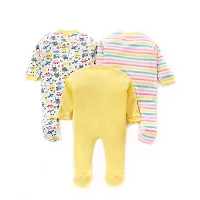 Mahadev Selection 100% Cotton Rompers/Sleepsuits/Jumpsuit/Night Suits for Baby Boys  Girls, Infants, New Borns (9_12 months, yellow)-thumb1