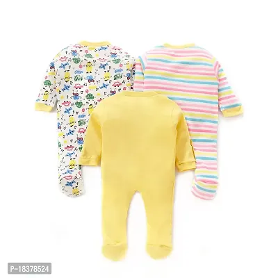 Mahadev Selection 100% Cotton Rompers/Sleepsuits/Jumpsuit/Night Suits for Baby Boys  Girls, Infants, New Borns (9_12 months, yellow)-thumb2