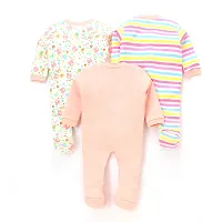 Mahadev Selection 100% Cotton Rompers/Sleepsuits/Jumpsuit/Night Suits for Baby Boys  Girls, Infants, New Borns (3_ 6 months, light pink)-thumb1