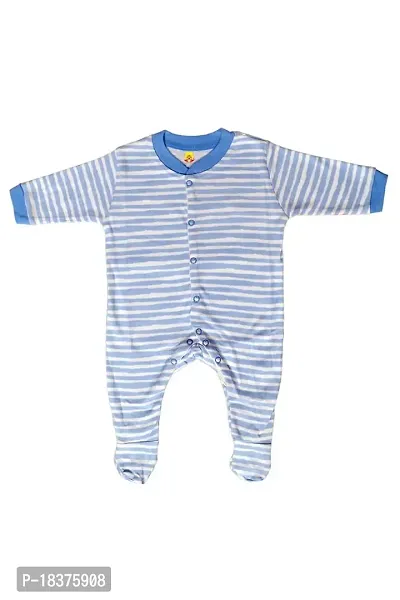mahadev selection Adorable Rompers for Babies - Comfortable and Stylish for Boys and Girls Set of 3 (0-3 Months, Blue)-thumb2