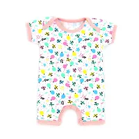 Mahadev Selection Baby Cotton Bodysuit/Romper/Onesie/Dungaree Knee Length For Baby Boys And Baby Girls (Pack of 3) (0_3 Months, Light pink)-thumb2
