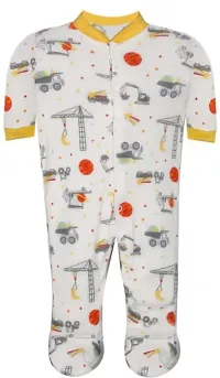 Full Sleeves Rompers For Baby Boys And Baby Girls Made Of Cotton Bodysuit Printed Sleepsuits Overalls Summer Winter All Seasons In Pack Of 3-thumb3