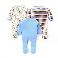 Mahadev Selection 100% Cotton Rompers/Sleepsuits/Jumpsuit/Night Suits for Baby Boys  Girls, Infants, New Borns (9_12 months, blue)-thumb1