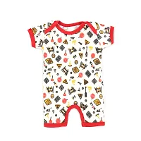 Mahadev Selection Baby Cotton Bodysuit/Romper/Onesie/Dungaree Knee Length For Baby Boys And Baby Girls (Pack of 3) (3_6 Months, Red)-thumb2