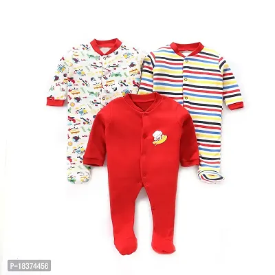 Mahadev Selection 100% Cotton Rompers/Sleepsuits/Jumpsuit/Night Suits for Baby Boys  Girls, Infants, New Borns (6_9 months, red)