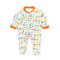 Mahadev Selection 100% Cotton Rompers/Sleepsuits/Jumpsuit/Night Suits for Baby Boys  Girls, Infants, New Borns (9_12 months, orange)-thumb4