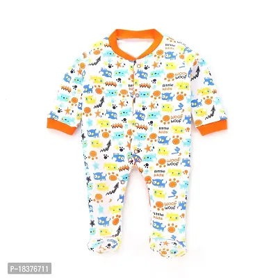 Mahadev Selection 100% Cotton Rompers/Sleepsuits/Jumpsuit/Night Suits for Baby Boys  Girls, Infants, New Borns (9_12 months, orange)-thumb5