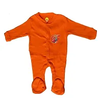 mahadev selection Adorable Rompers for Babies - Comfortable and Stylish for Boys and Girls Set of 3 (0-3 Months, Orange)-thumb2