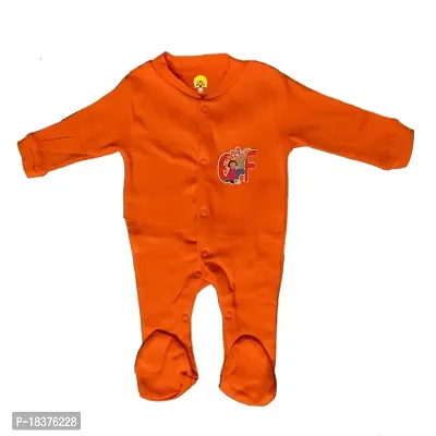 mahadev selection Adorable Rompers for Babies - Comfortable and Stylish for Boys and Girls Set of 3 (0-3 Months, Orange)-thumb3