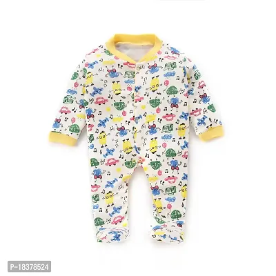 Mahadev Selection 100% Cotton Rompers/Sleepsuits/Jumpsuit/Night Suits for Baby Boys  Girls, Infants, New Borns (9_12 months, yellow)-thumb5