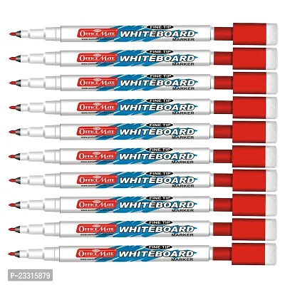 Soni Officemate Whiteboard Marker Red Pack of 10-thumb0