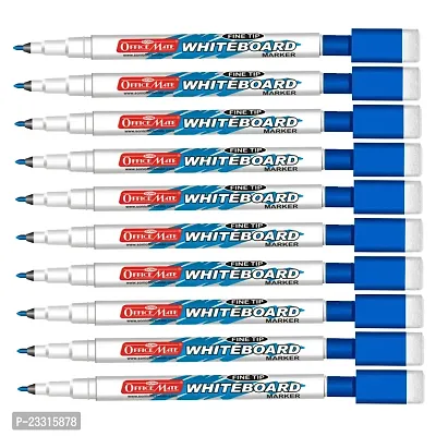 Soni Officemate Whiteboard Marker Blue Pack of 10-thumb0