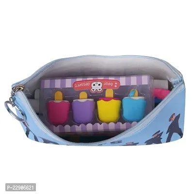 Santoz Makeup Bag Small Cosmetic Bag for Purse - Mini Pouch Travel Makeup Bag Zipper Pouches - Makeup Pouch Mini Makeup Bag for Purse Organizer for Women and Girls (Sky Blue)-thumb4