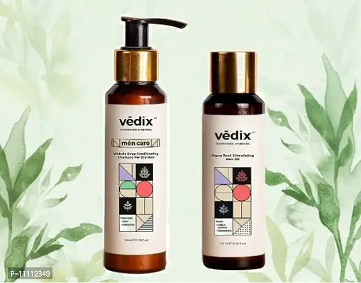 vedix hair oil 100mlhair shampoo 100ml (pack 2)