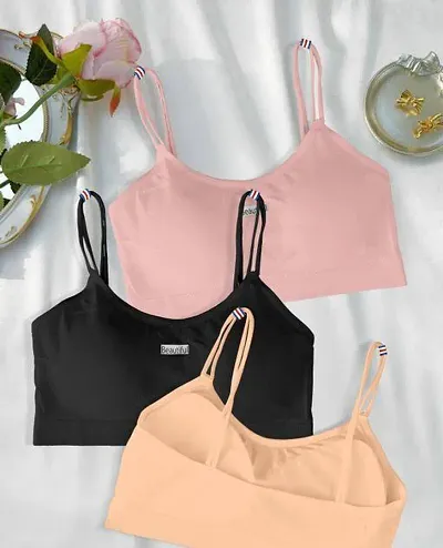 Comfortable Solid Basic Bras For Women Pack Of-3