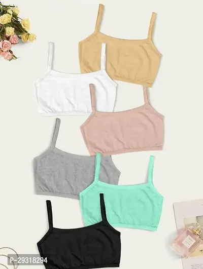 Stylish Cotton Solid Bras For Women Pack of 5