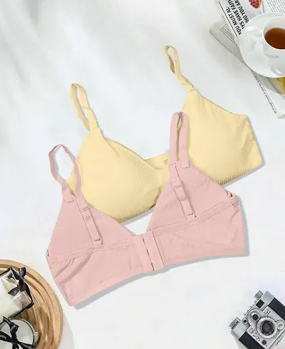 Comfortable Solid Basic Bras For Women-Pack Of 2