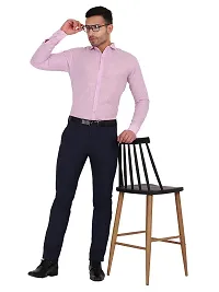 Comfortable  Pink Linen Long Sleeves For Men-thumb1