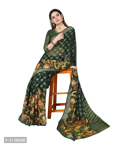 Fancy Chiffon Saree with Blouse Piece for Women-thumb2