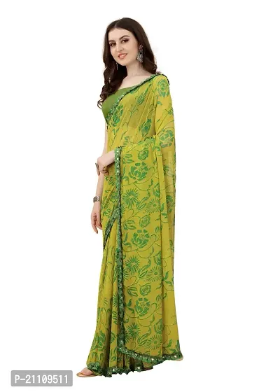 Fancy Georgette Saree with Blouse Piece for Women-thumb3