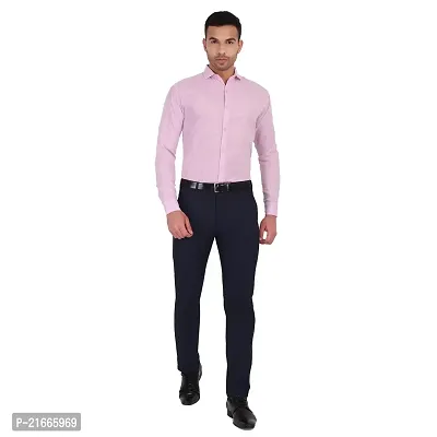 Comfortable  Pink Linen Long Sleeves For Men-thumb0
