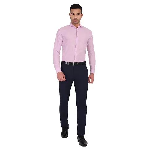 Comfortable  Pink Linen Long Sleeves For Men
