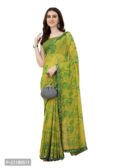 Fancy Georgette Saree with Blouse Piece for Women-thumb2