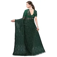 Fancy Net Saree with Blouse Piece for Women-thumb2