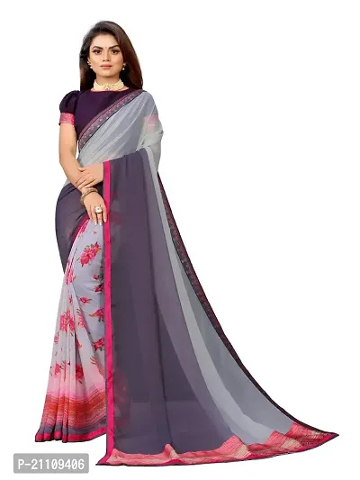 Fancy Georgette Saree with Blouse Piece for Women