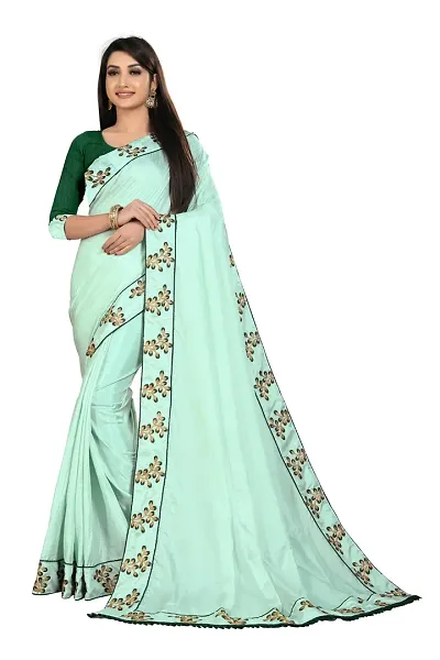 Dola Silk Embroidered Sarees with Blouse piece
