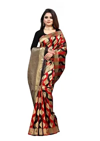 Fancy Silk Blend Saree with Blouse Piece for Women-thumb2