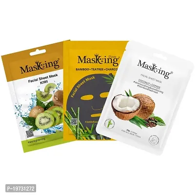 MasKing Beauty Facial sheet Mask for Skin Lightening, Glowing, Nourishing  and Brightening for women and men Combo Pack of 7 - Price in India, Buy  MasKing Beauty Facial sheet Mask for Skin