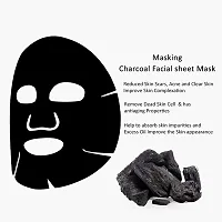 MasKing Diva Charcoal Facial Sheet Mask For Anti Acne, Skin Renewal, Glowing  Skin Purifying Ideal For Women  Men (Combo Pack of 4) | Diva Litchi Nail Polish Remover 30 Round Pads (Pack of 1)-thumb2