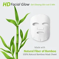 Facial Sheet Mask For Women Glowing Skin Bamboo Based Sheet Mask - Pack Of 12, 20 Grams Each-thumb1