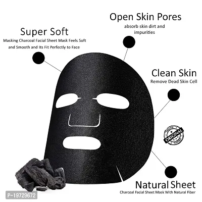 Masking Beauty Facial Sheet Mask of Honey for Skin Glowing 20ml (Pack Of 1)  Masking Diva Moringa, Mint  Charcoal Facial Sheet Mask for Skin Detoxifying 25ml (Pack Of 1) for Women  Men-thumb4