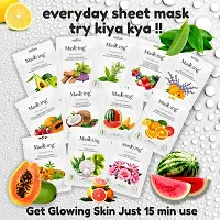 MasKing Bamboo Facial Sheet Mask of Neem, Tulsi  Turmeric for Skin Oil Control Ideal for Women  Men, 20ml each (Pack of 2)-thumb3