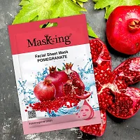 MasKing Beauty Facial Sheet Mask Cucumber, Lemon, Pomegranate, Kiwi  Green Tea for Skin Calming, Brightening, Hydrating  Glowing for Women  Men, 100ml (Combo Of 5)-thumb3