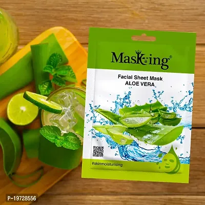 Masking Beauty Facial Sheet Mask Aloe Vera (Pack Of 1)-thumb2