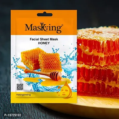 Masking Beauty Facial Sheet Mask | Natural Sheet Mask | Face sheet Mask for Women, Men Combo Pack of 7-thumb5